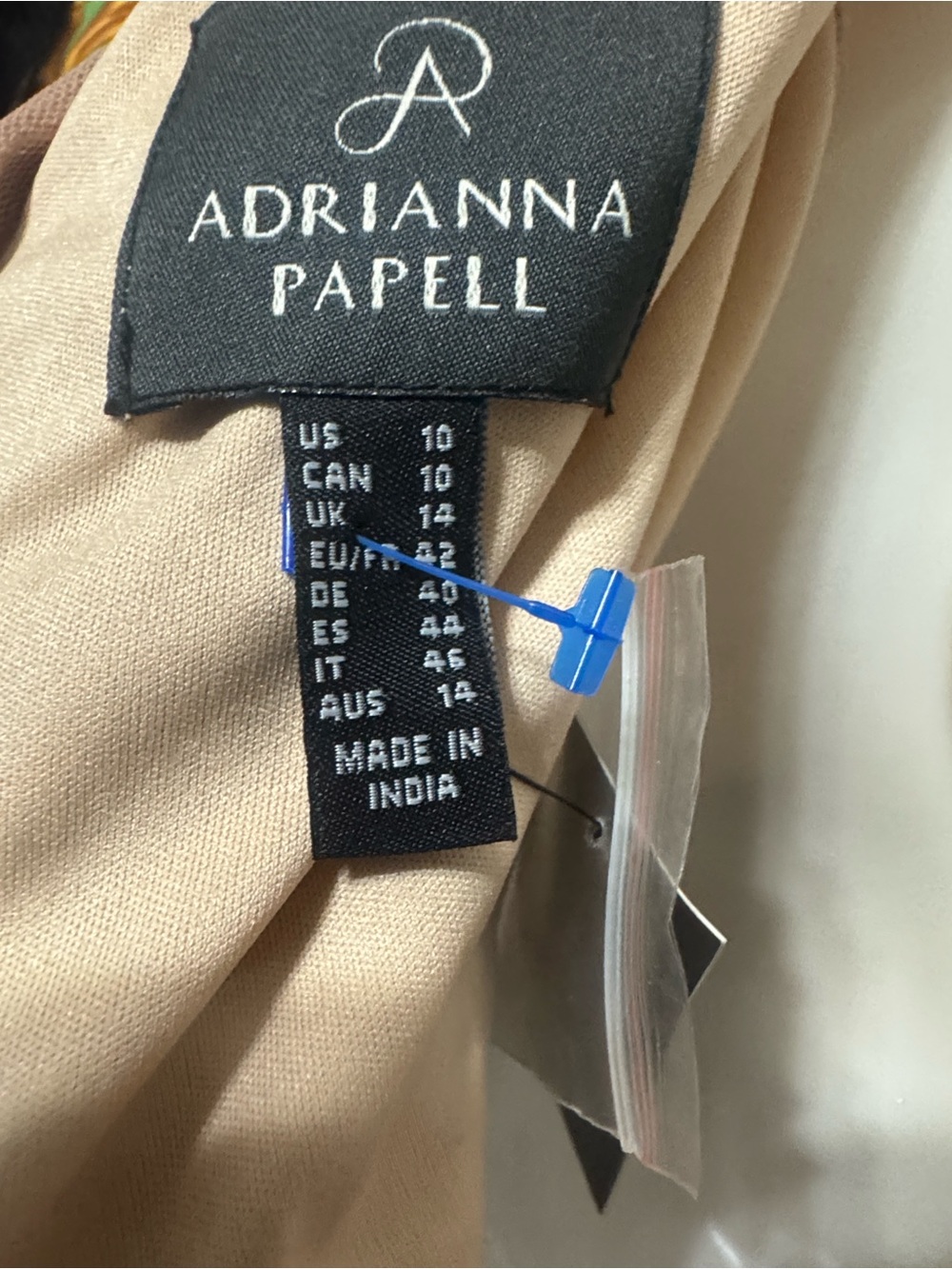 Adrianna Papell Rose Gold Beaded Flutter Sleeve Scoopnevk Sheath Dress - Picture 9 of 13